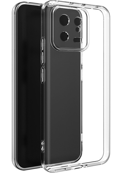 Xiaomi Mi 13 Pro ile Uyumlu Kapak Kamera Korumalı Süper Silikon Şeffaf Kılıf