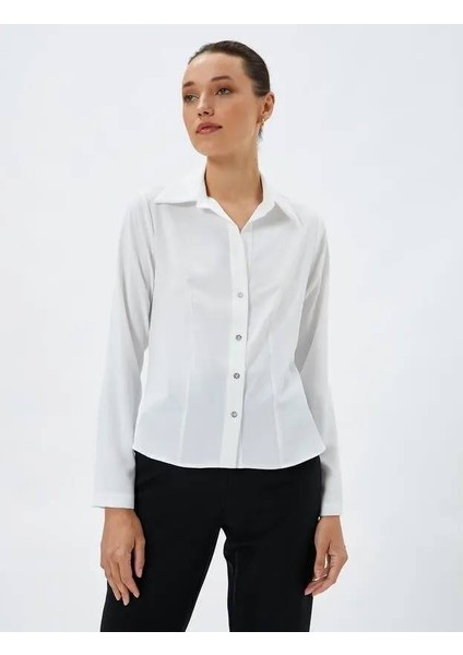Koton 4WAK60108PW Koton Kadın Gömlek Beyaz modelleri