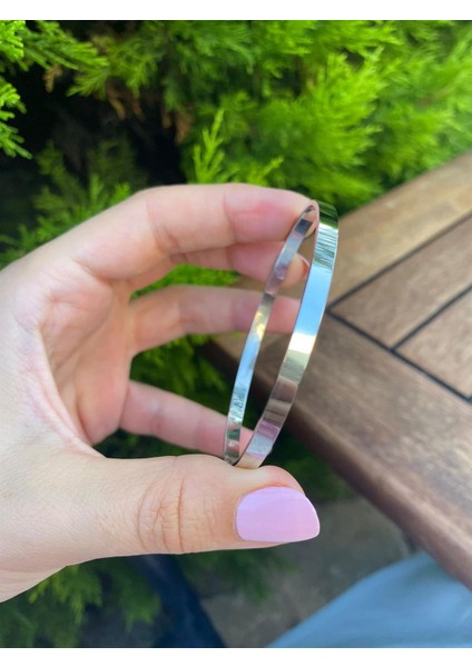 Kadın 925 Ayar Gümüş Düz Bilezik fiyatları