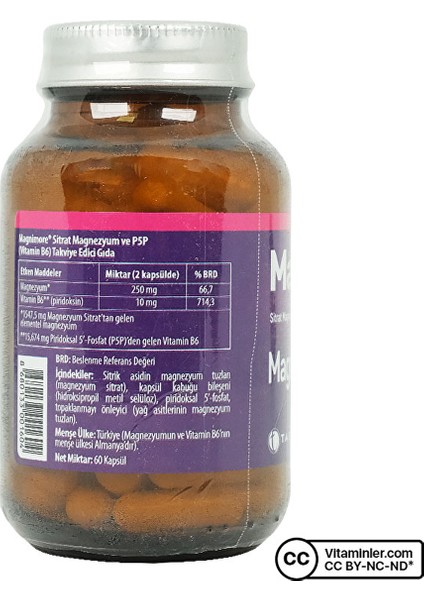 Tab Magnimore Magnesium Citrate 60 Kapsül