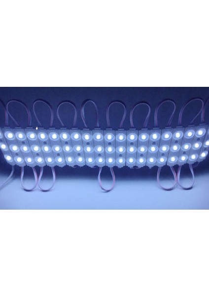 10 Adet Beyaz 12V 1.5W 3 Ledli Mercekli Parmak LED Modül 2835 Smd