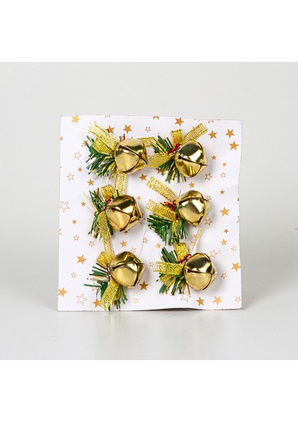 Yılbaşı Süsü Çan 6'lı Paket Dore 2.5x4,5 Cm.