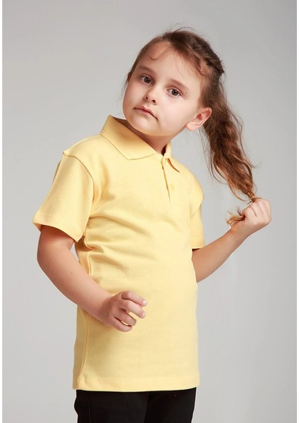 Çocuk Kısa Kol Polo Yaka Okul T-Shirt