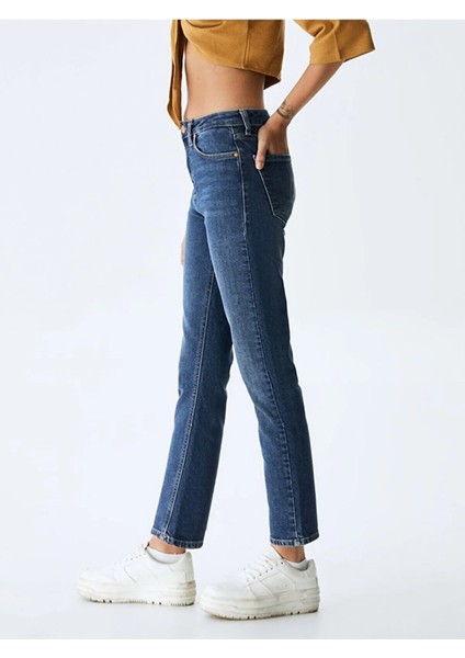Kadın Ronna X Dar Paça Yüksek Bel Jean Pantolon fırsatları