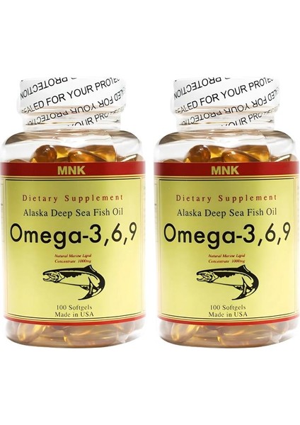 Omega 3-6-9 1000 mg Balık Yağı 2 x 100 Softgel