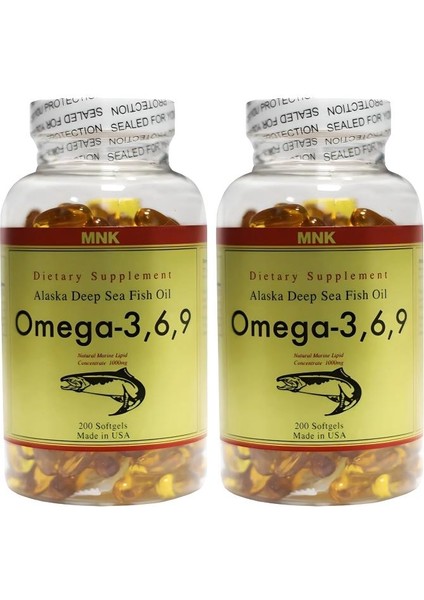Omega 3-6-9 1000 mg Balık Yağı 2 x 200 Softgel