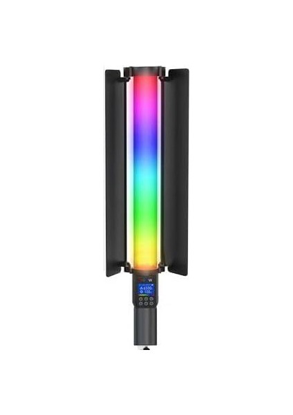 Stick RGB LED Işık Tripod OLED Ekran 3000K - 6000K Kumandalı FL600 Ayak Dahil