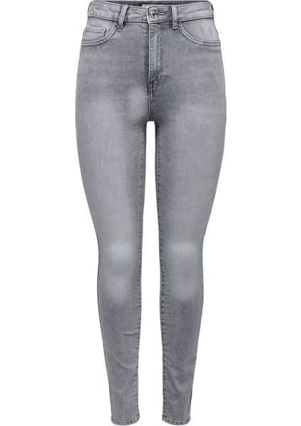 Yüksek Bel Dar Paça Minimalist Kadın Kot Pantolon - Günlük Stil