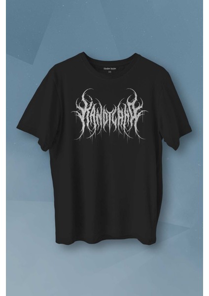 Gotik Kandyland Logo Candy Gothic Siyah Baskılı Siyah T-Shirt Tişört