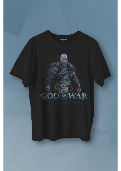 Baskılı Erkek T-Shirt God Of War Ragnarok Gamer Oyun Tişört