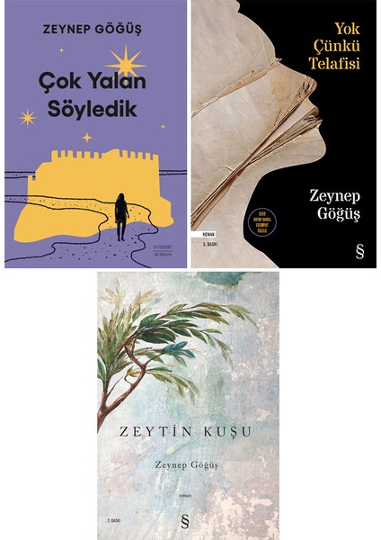 Çok Yalan Söyledik - Yok Çünkü Telafisi - Zeytin Kuşu - 3 Kitap - Zeynep Göğüş