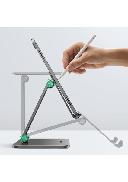 Ayarlanabilir Metal Tablet Tutucu Standı, Uzay Grisi - 40393