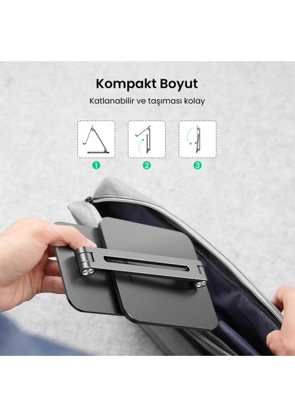 Ayarlanabilir Metal Tablet Tutucu Standı, Uzay Grisi - 40393