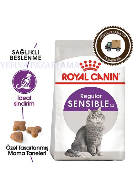 Sensible Yetişkin Kedi Maması 2kg Hassas Adult Cat Food