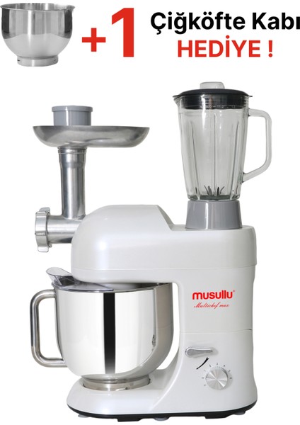 Multichef Max 6.5L 2000 Watt Mutfak Şefi/ Stand Mikser Hamur Yoğurma Makinesi