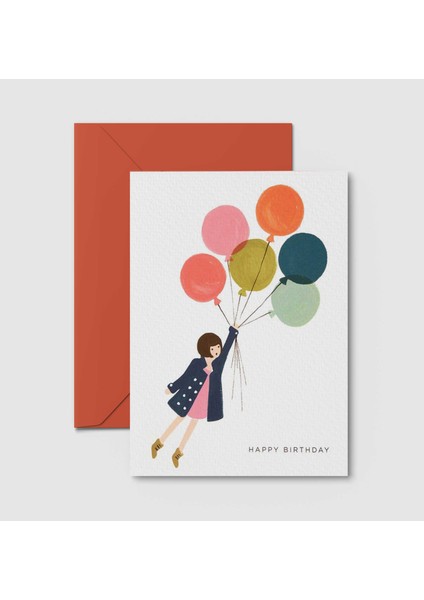Kartpostal - Tebrik Kartı & Zarf Happy Birthday Doğumgünü Iyi Ki Doğdun