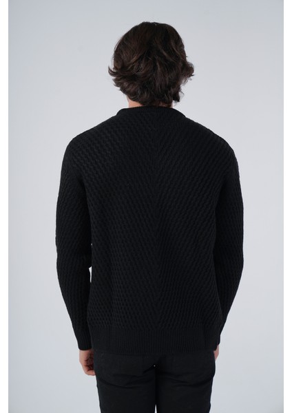 Erkek Yürütme Saç Örgülü Bisiklet Yaka Triko Yün Kazak TRIST-5312 modelleri