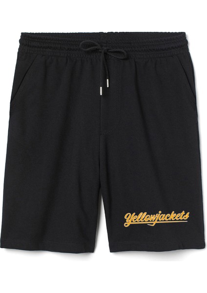 Yellowjackets Lettering Erkek Siyah Şort