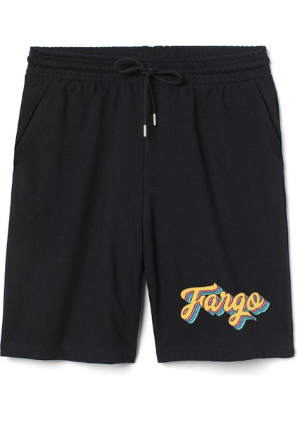 Fargo Rainbow Logo Erkek Siyah Şort