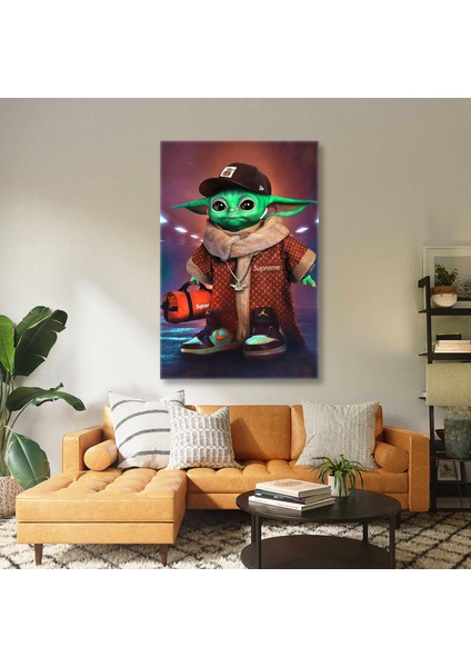 Baby Yoda The Mandalorian Efsane Dizi Karakter Kanvas Tablo