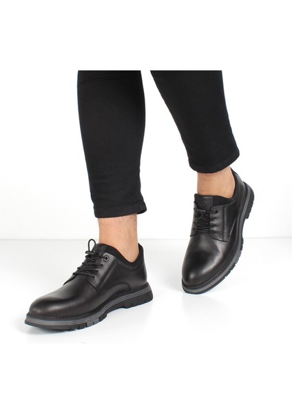 Siyah Deri Ayakkabı Kışlık Slip On Erkek 550 766-1