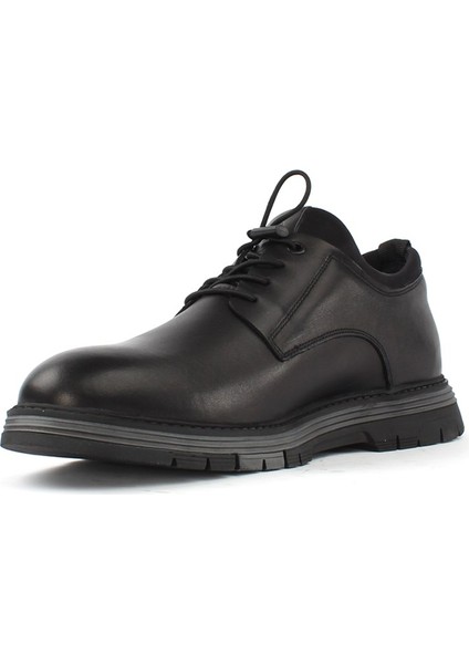 Siyah Deri Ayakkabı Kışlık Slip On Erkek 550 766-1
