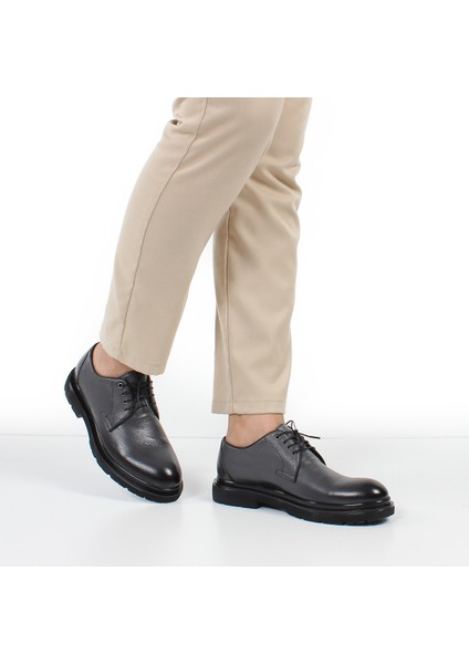 Erkek Antrasit Bağcıklı Deri Günlük Ayakkabı fiyatları