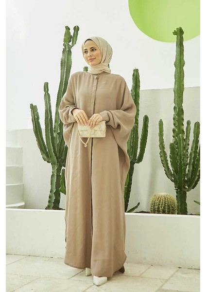 6571-FENDI Modal  Abaya Vizon