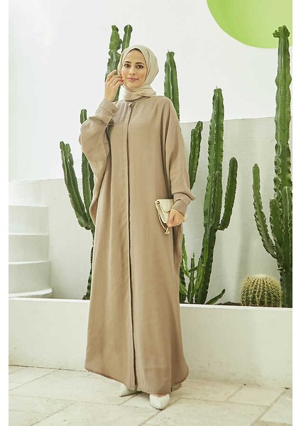 6571-FENDI Modal  Abaya Vizon