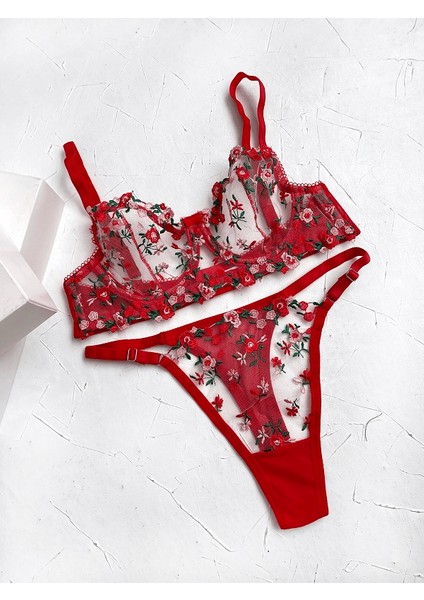 Çiçekli Balenli Sütyen Takım fırsatları