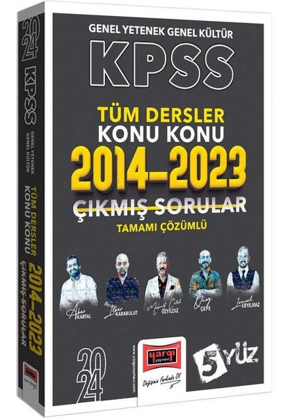 Yargı Yayınevi 2024 KPSS 5YÜZ Genel Yetenek Genel Kültür  Tüm Dersler Tamamı Çözümlü Son 10 Yıl Konu Konu Çıkmış Sorular 2014-2023