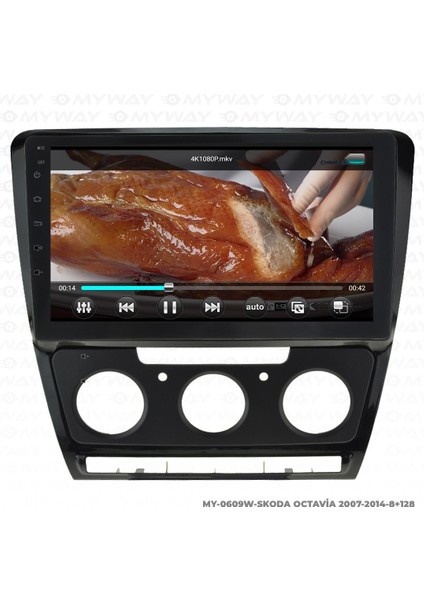 Skoda Octavia Android 12 Multimedya Carplay 4gb RAM+64GB HDD 2007-2014 Navigasyon Ekran