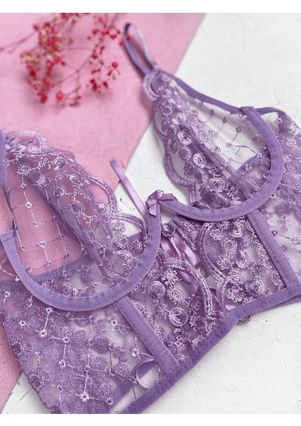 Göğüs Dekolteli Balenli Büstiyer Takım modelleri