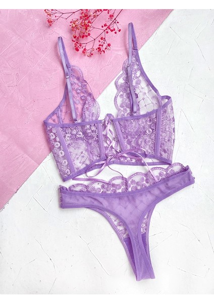 Göğüs Dekolteli Balenli Büstiyer Takım indirimleri