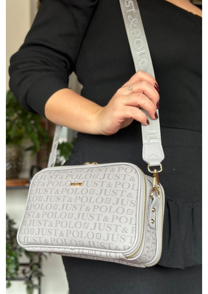 Uzun Askılı 5 Bölmeli Özel Seri Kadın Çapraz Postacı Omuz Çantası 2053-GD Gri Kombin modelleri