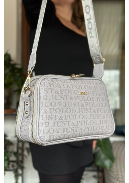 Uzun Askılı 5 Bölmeli Özel Seri Kadın Çapraz Postacı Omuz Çantası 2053-GD Gri Kombin indirimleri