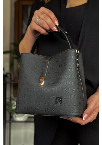 Siyah Renk Pamuk Dokuma Uzun Askılı 4 Bölmeli Kadın Çapraz Omuz ve El Çantası 22CM-20CM-9CM LB-4002 fiyatları