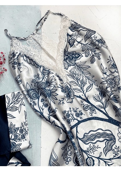 Çiçekli Sabahlık Gecelik Takım indirimleri