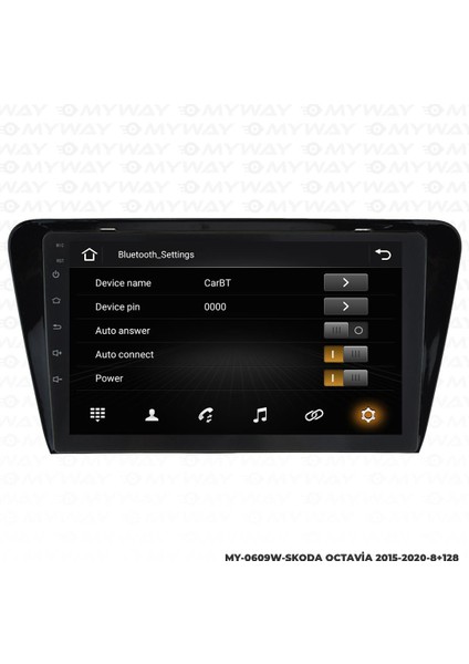 Skoda Octavia Android 12 Multimedya Carplay 4gb RAM+64GB HDD 2015-2020 Navigasyon Ekran