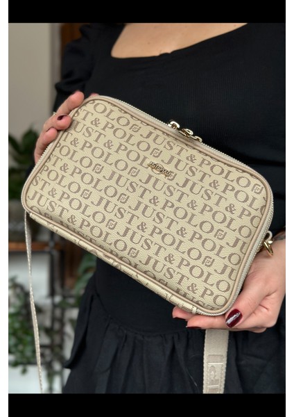 Uzun Askılı 5 Bölmeli Özel Seri Kadın Çapraz Postacı Omuz Çantası 2053-GD Kum fiyatları