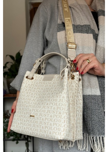 Büyük Boy Örgü Işlemeli El Yapımı Salaş Kadın Omuz Çantası 2180 Krem modelleri