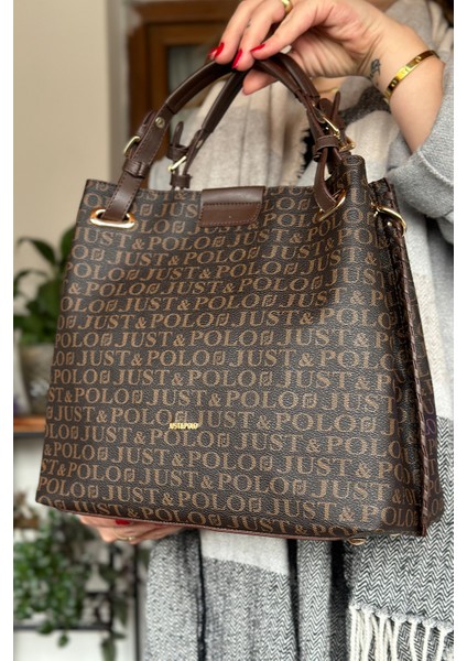 Büyük Boy Örgü Işlemeli El Yapımı Salaş Kadın Omuz Çantası 2180 Kahverengi fiyatları