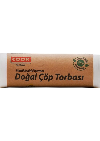 Doğal Büyük Boy Çöp Torbası 65 cm x 80 cm (10 Adet)