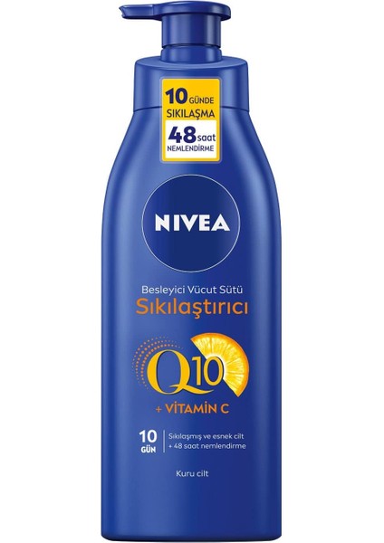 Sıkılaştırıcı Vücut Sütü Q10 + C Vitamini, 48 Saat Vücut Nemlendirme, 10 Günde Sıkılaşma, Kuru Ciltler Için, Vücut Bakım, 400 ml