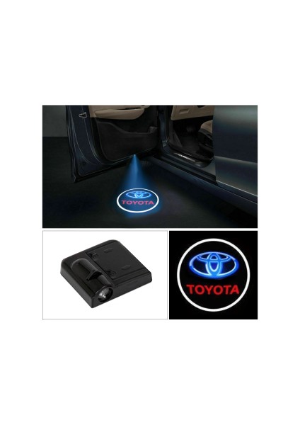 Toyota Uyumlu Pilli Yapıştırmalı Kapı Altı LED Mıknatıslı - Kırmızı