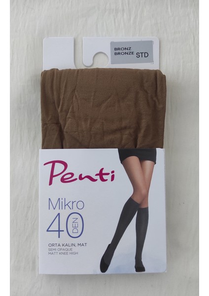 Mıkro 40 Den Orta Kalın Mat Pantolon ( Diz Altı ) Çorap 6'lı