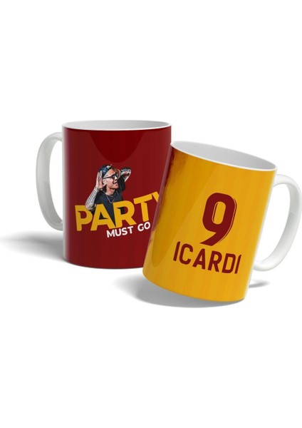 Mauro Icardi Party Must Go On Tasarım Baskılı Kupa Bardak
