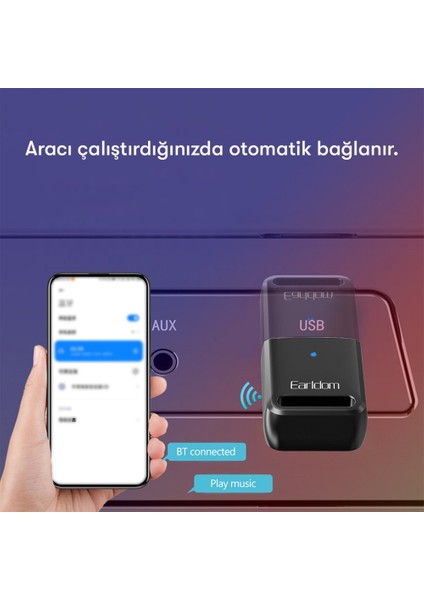 USB Bluetooth 5.0 Adaptörü Alıcı Verici Edr Dongle