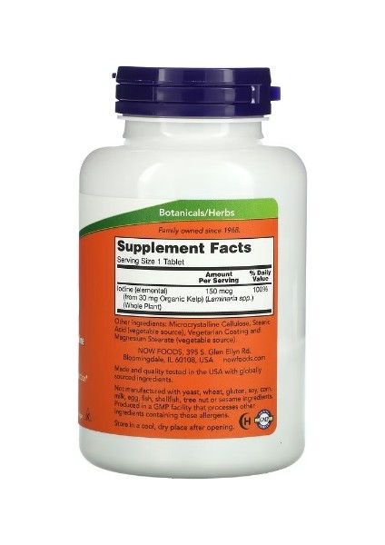 Kelp, 150 mcg, 200 Tablets