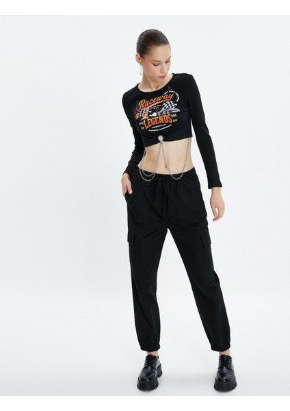 Jogger Kargo Pantolon Beli Bağlamalı Cepli Pamuklu fiyatları